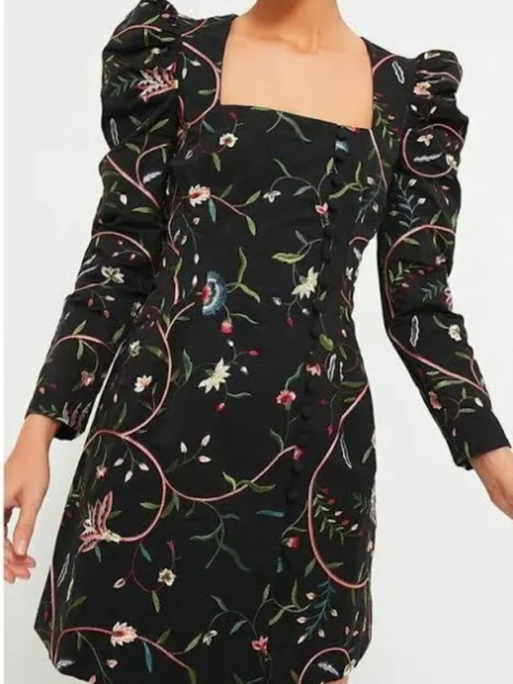 NWT Tuckernuck Black Embroidered Calla Dress XL